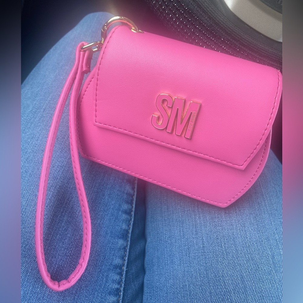 Steve Madden Bjemma Hot Pink Card Case Wristlet